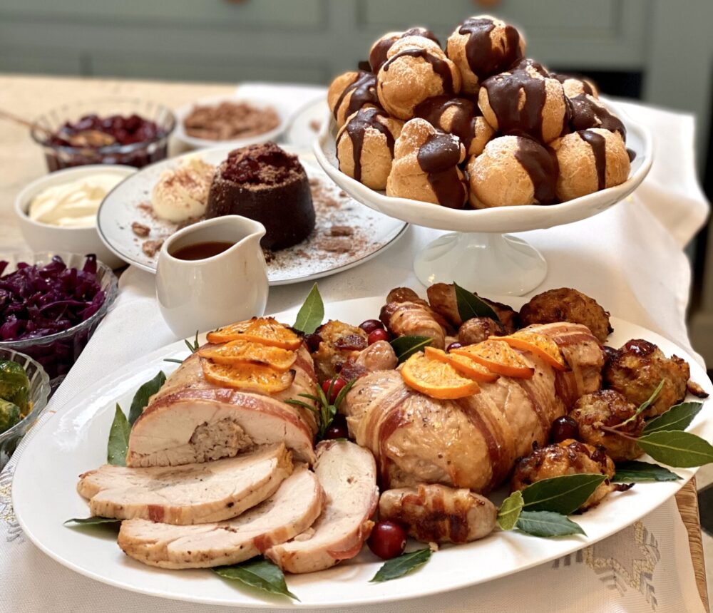 Two-tray Christmas dinner recipe