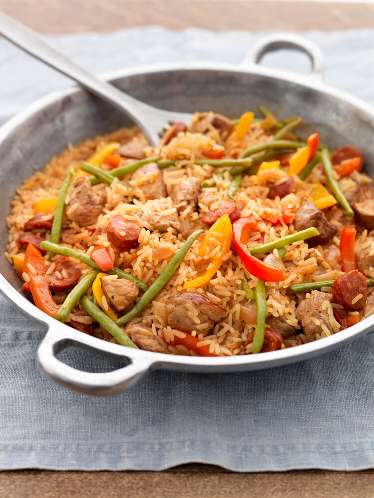 Spicy pork with peppers