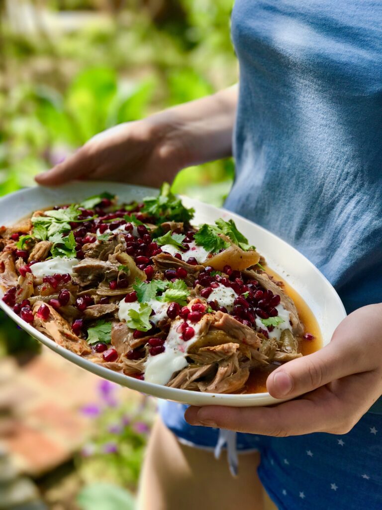 Slow-cooked Lamb With Pomegranate - Justine Pattison